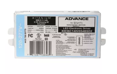 XI036C140V054BSD2 Advance Xitanium Programmable LED Driver - 36W 1400mA Dimmable